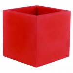 Macetero cubo bajo rojo
