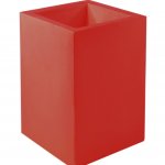 Macetero cubo alto rojo