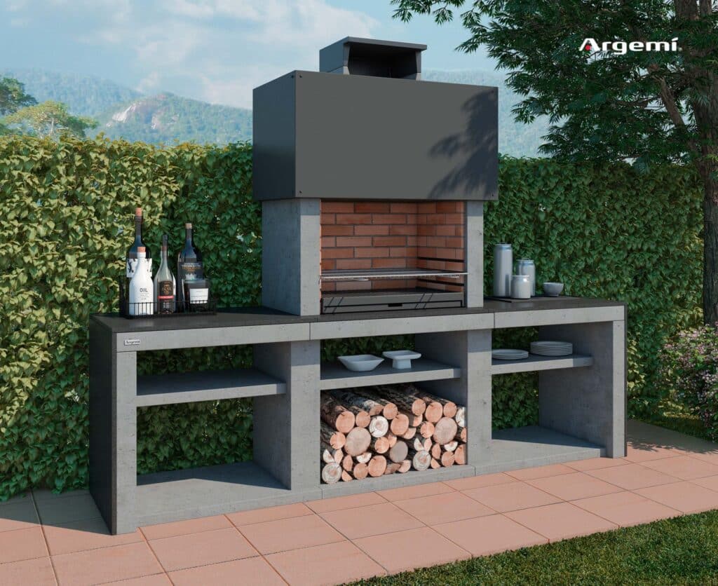 Barbacoa obra berlin V2 paellera